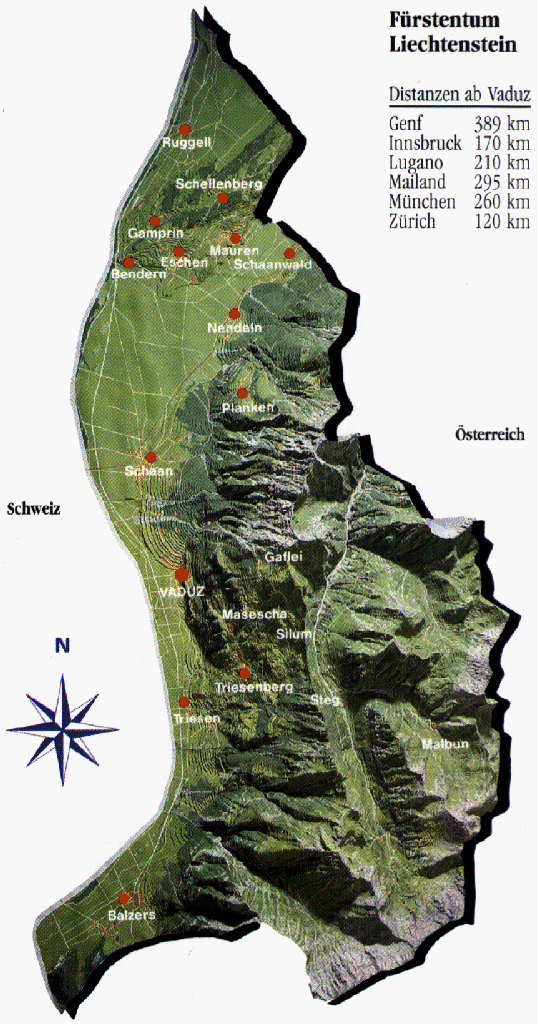 lihtenstayn turist haritasi